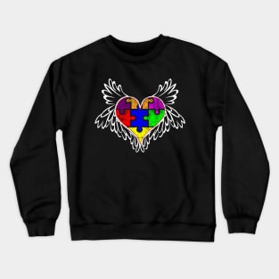 Heart Of An Angel Autism Crewneck Sweatshirt